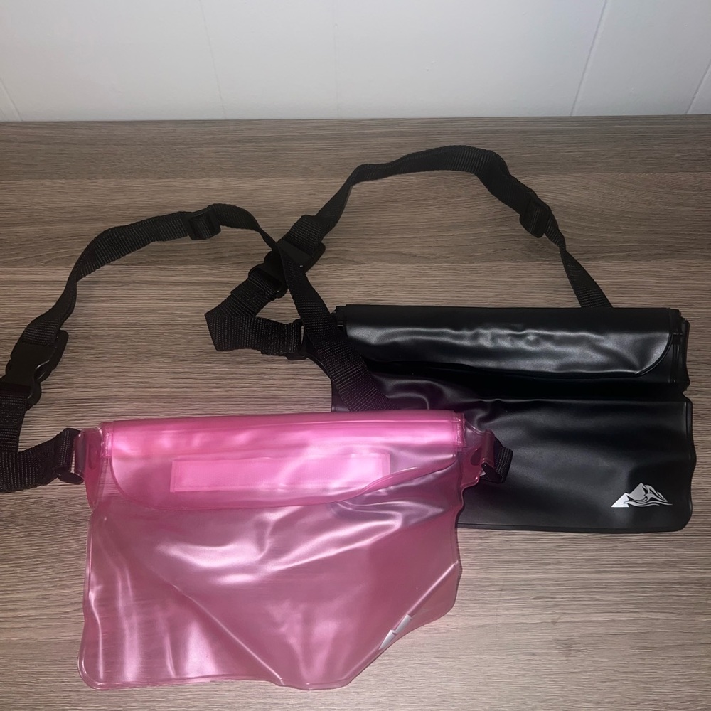 Black and Pink Water Proof Crossbody Bags
